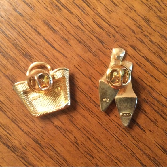 Vintage AVON Pink enamel tote and slide lapel pins - Picture 3 of 3